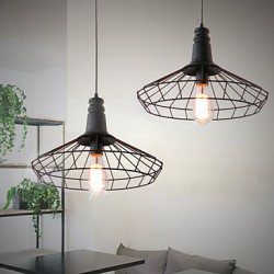 40w Rustic/Lodge / Retro / Country Mini Style Painting Metal Pendant Lights Dining Room / Study Room/Office / Game Room / Garage