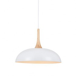 Mini Artistic Pendant Lamp/1 Light/Modern Simplicity/Black/White/Finish Aluminum & Wooden Droplight