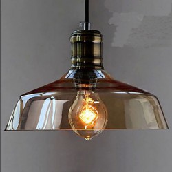 Simple Retro Industrial Glass Pendant Lamp