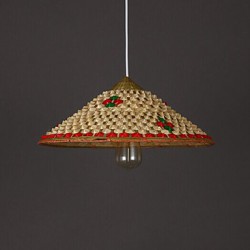 Coffee Bar Bamboo Hats Hat Chandelier Lamp