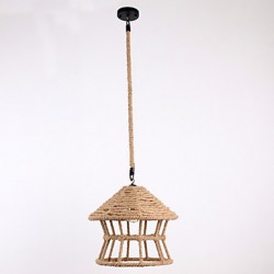 Rope 1 Light Pendant Lights Contemporary Country