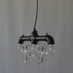 North American-Style Creative 3 Light Pendant In Pipe Design