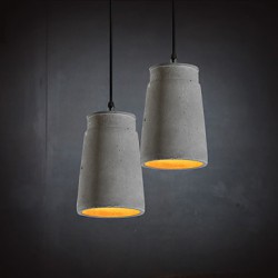 E27 220V 20*12CM 15-20㎡Contemporary And Contracted Personality Retro Cement Pendant Lamp Led Light
