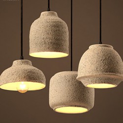 E27 19*16CM 15-20㎡Nordic Creative Arts, The Color Sand Ceramic Chandeliers Lamp Led Light