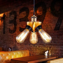 12*13CM American Country Industrial Copper Head Three Feet Droplight Lamp LED