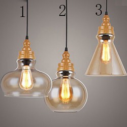 220V 10*20CM 5-10㎡Northern American Creative Wood Grain Crystal Lamp Restoring Ancient Ways Lamp Led Light