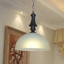 Max 60W Traditional/Classic / Bowl Mini Style Painting Metal Pendant Lights Living Room / Bedroom / Dining Room