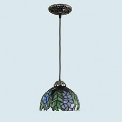 E27 220V 20*20CM 5-10㎡European Rural Creative Arts Stained Glass Chandelier Restoring Ancient Ways Lamp Led Light