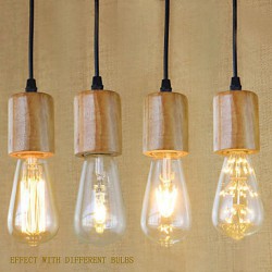 Pendant Lights Traditional/Classic/Vintage/Retro/Country Study Room/Office/Hallway/Garage Wood/Bamboo