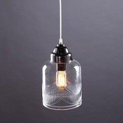 40W Modern/Contemporary / Traditional/Classic / Vintage / Lantern / Country Nickel Glass Pendant LightsLiving Room / Bedroom / Dining