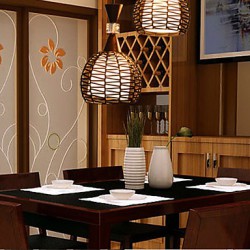 E27 18*15CM Rural Cany Art Weaving Classical Contracted Restaurant Droplight Led Lamp Light