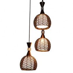 E27 18*15CM Rural Cany Art Weaving Classical Contracted Restaurant Droplight Led Lamp Light