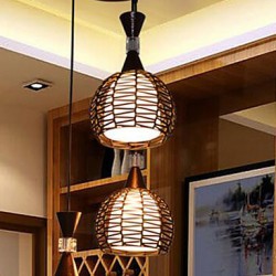 E27 18*15CM Rural Cany Art Weaving Classical Contracted Restaurant Droplight Led Lamp Light