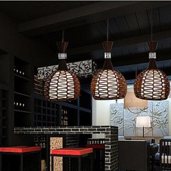 E27 18*15CM Rural Cany Art Weaving Classical Contracted Restaurant Droplight Led Lamp Light