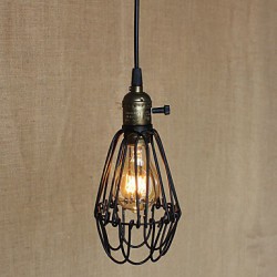 American Rural Industry Contracted Single Head Of Creative Small Hob Iron Chandelier