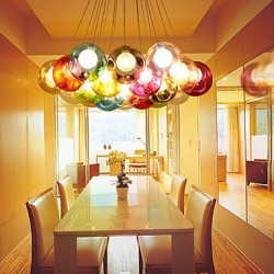 G4 220V 12CM Creative The Nordic Color Restoring Ancient Ways Goldfish Bowl Glass Creative Droplight Lamp Led Light