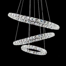 44W Modern/Contemporary Crystal / LED Chrome Metal Pendant Lights Living Room / Dining Room