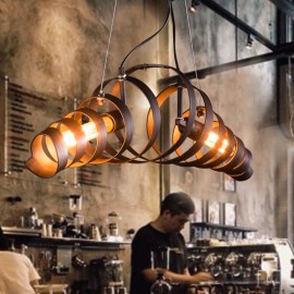 Retro Bar Iron Lamp Modern Minimalist Industrial Style Chandelier