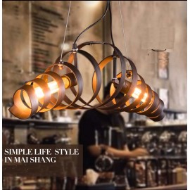 Retro Bar Iron Lamp Modern Minimalist Industrial Style Chandelier