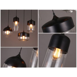 E27 15-20㎡ Line 1M The Nordic Creative Stair Shop'S Art Personality Wrought Iron Glass Chandelier LED Lamp
