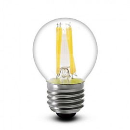 1 pcs SML E14 / E12 / E26/E27 4 W 4 COB 400 LM Warm White G45 Dimmable LED Filament Bulbs AC 220-240 / AC 110-130 V