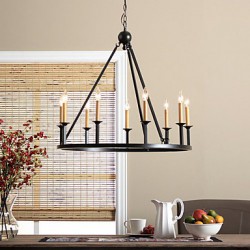 MAX:60W Country Mini Style Painting Metal Chandeliers Bedroom / Dining Room / Entry / Hallway