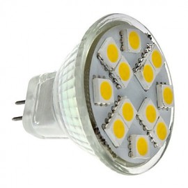 1.5W GU4(MR11) LED Spotlight MR11 12 SMD 5050 160 lm Warm White DC 12 V
