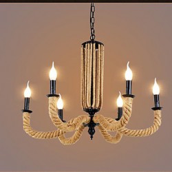 Retro Rope Chandelier Personality Iron lamp