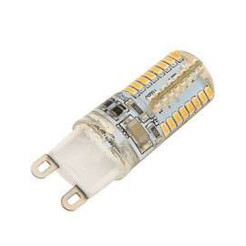 6PCS G9 3W 300lm 3000/6000K 64*SMD3014 LED Corn Crystal Lamp Bead (AC220-240V)- Transparent Silicone
