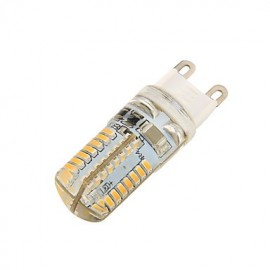 6PCS G9 3W 300lm 3000/6000K 64*SMD3014 LED Corn Crystal Lamp Bead (AC220-240V)- Transparent Silicone