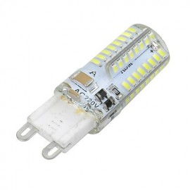 G9 Cross Silicone Seal 8W 800lm 3500K/6500k 64x SMD 3014 LED Warm/Cool White Light Bulb Lamp (AC 220V)