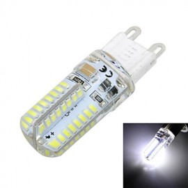 G9 Cross Silicone Seal 8W 800lm 3500K/6500k 64x SMD 3014 LED Warm/Cool White Light Bulb Lamp (AC 220V)