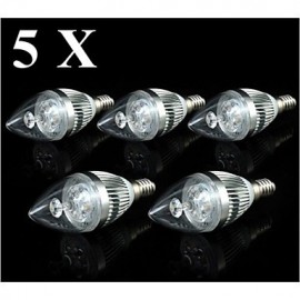 3W E14 LED Candle Lights C35 3 SMD 250-300 lm Cool White AC 220-240 V 5 pcs