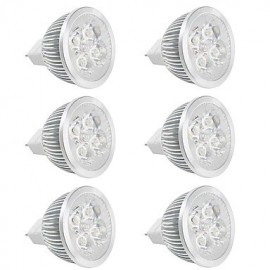 LED 12V DC/AC 4W MR16 Led Spot Light Lamp Cup for Dining Room/Display Hall/Indoor Warm/Cool White (6 Pieces)