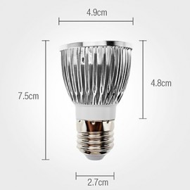 6W E26/E27 LED Spotlight MR16 3 COB 600 lm Warm White Dimmable AC 220-240 V