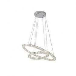 LED Crystal Pendant Lights Lighting Modern 2 Rings Three Sides K9 Crystal Indoor Ceiling Lights Lamp Fixtures