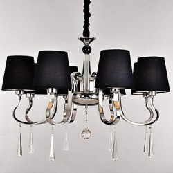 40 Traditional/Classic Bulb Included Nickel Metal Chandeliers Living Room / Dining Room