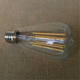 220-240V 6W E26/E27 LED Filament Bulbs ST64 6 SMD 2835 480-600 lm Warm White Decorative V 1 pcs