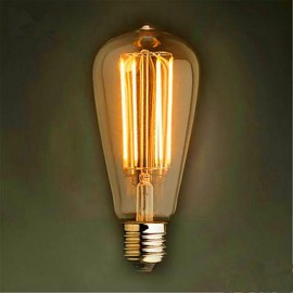 220-240V 6W E26/E27 LED Filament Bulbs ST64 6 SMD 2835 480-600 lm Warm White Decorative V 1 pcs