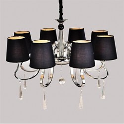 40 Traditional/Classic Bulb Included Nickel Metal Chandeliers Living Room / Dining Room