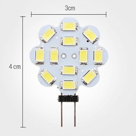 6W G4 LED Bi-pin Lights 12 SMD 5630 560 lm Natural White DC 12 V