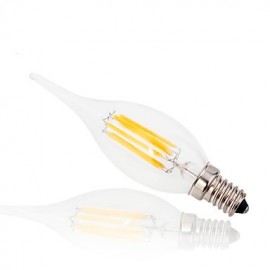 Dimmable 6W E14 LED Filament Bulbs CA35 6 COB 550LM Warm/ Cool White Bulbs Lights Lampara(220V)