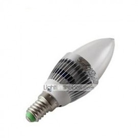 E14 3W Remote Controlled LED Candle Bulb Colorful Light 240lm - Silver (AC 85~265V)
