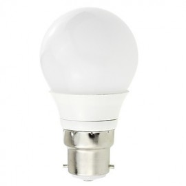 3W LED Globe Bulb B22 Milky Cover 6 SMD COB White/Warm AC/DC 12V - 24V/ AC 85-265V 1 Piece