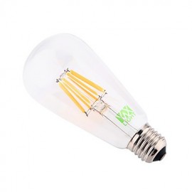 8W E26/E27 LED Filament Bulbs ST64 8 COB 700-800 lm Cool White Decorative AC 85-265 / AC 220-240 / AC 110-130 V 1 pcs