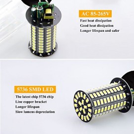 1PCS High Luminous 130*5736 SMD E27 E14 E12 15W Spotlight LED Lamp Candle Light For home Lighting