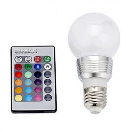 5W E27 300LM RGB LED Color Light Bulb Lamp With Remote Control (85-265V)