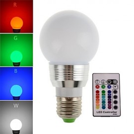 5W E27 300LM RGB LED Color Light Bulb Lamp With Remote Control (85-265V)