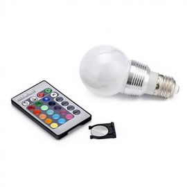 5W E27 300LM RGB LED Color Light Bulb Lamp With Remote Control (85-265V)