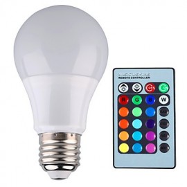 1 pcs E26/E27 5 W 1 High Power LED 500 LM RGB B Dimmable / Remote-Controlled / Decorative Globe Bulbs AC 85-265 V